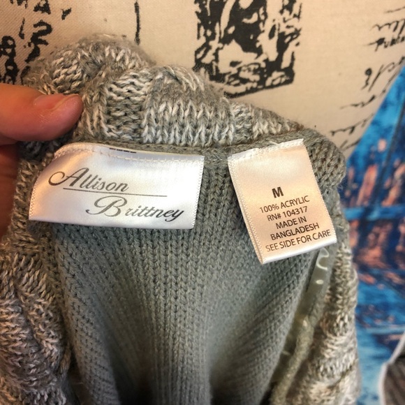 Allison Brittney sz m gray knit tunic - Picture 5 of 5